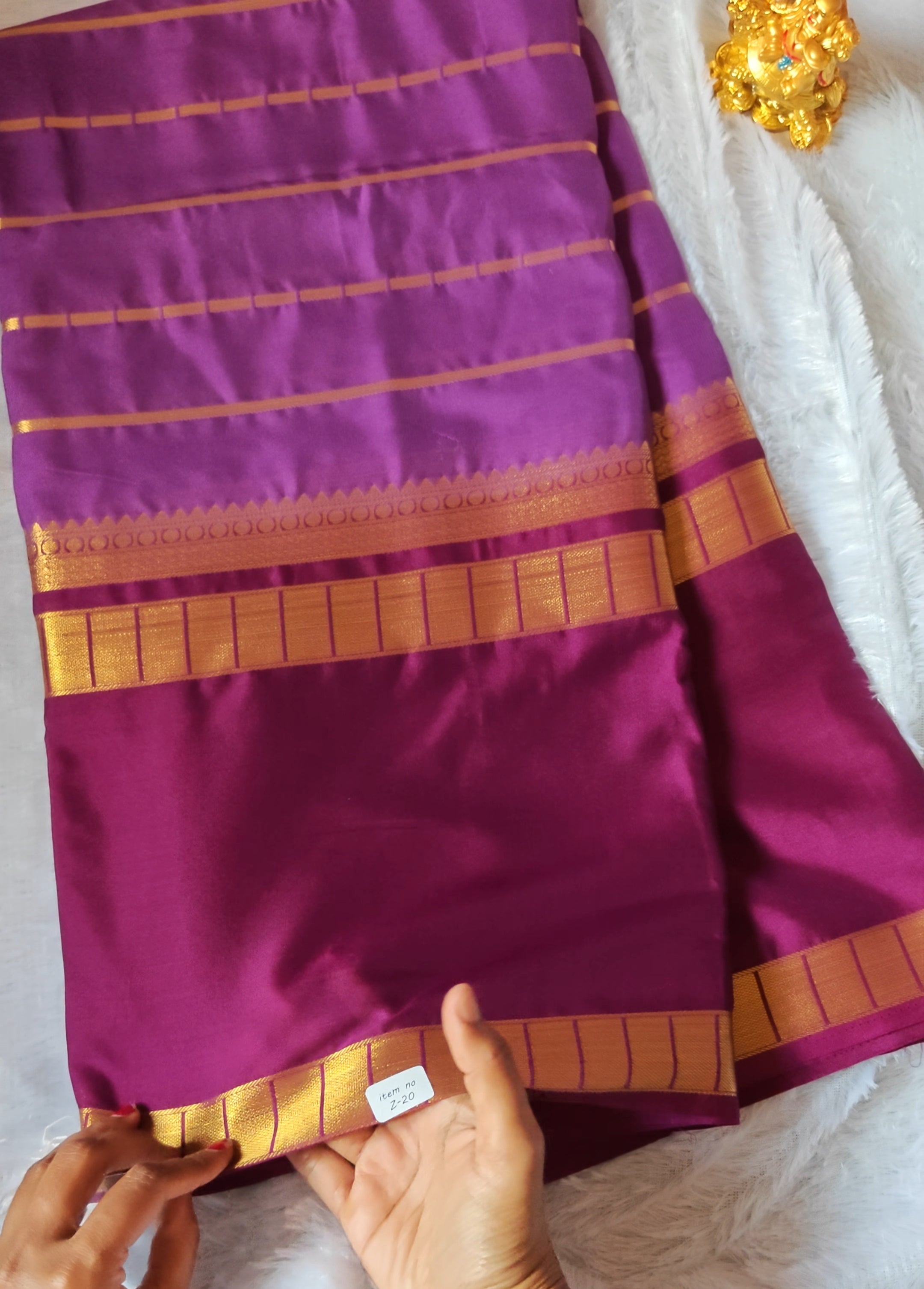 SV15                                     Semi Mysore crepe silk saree