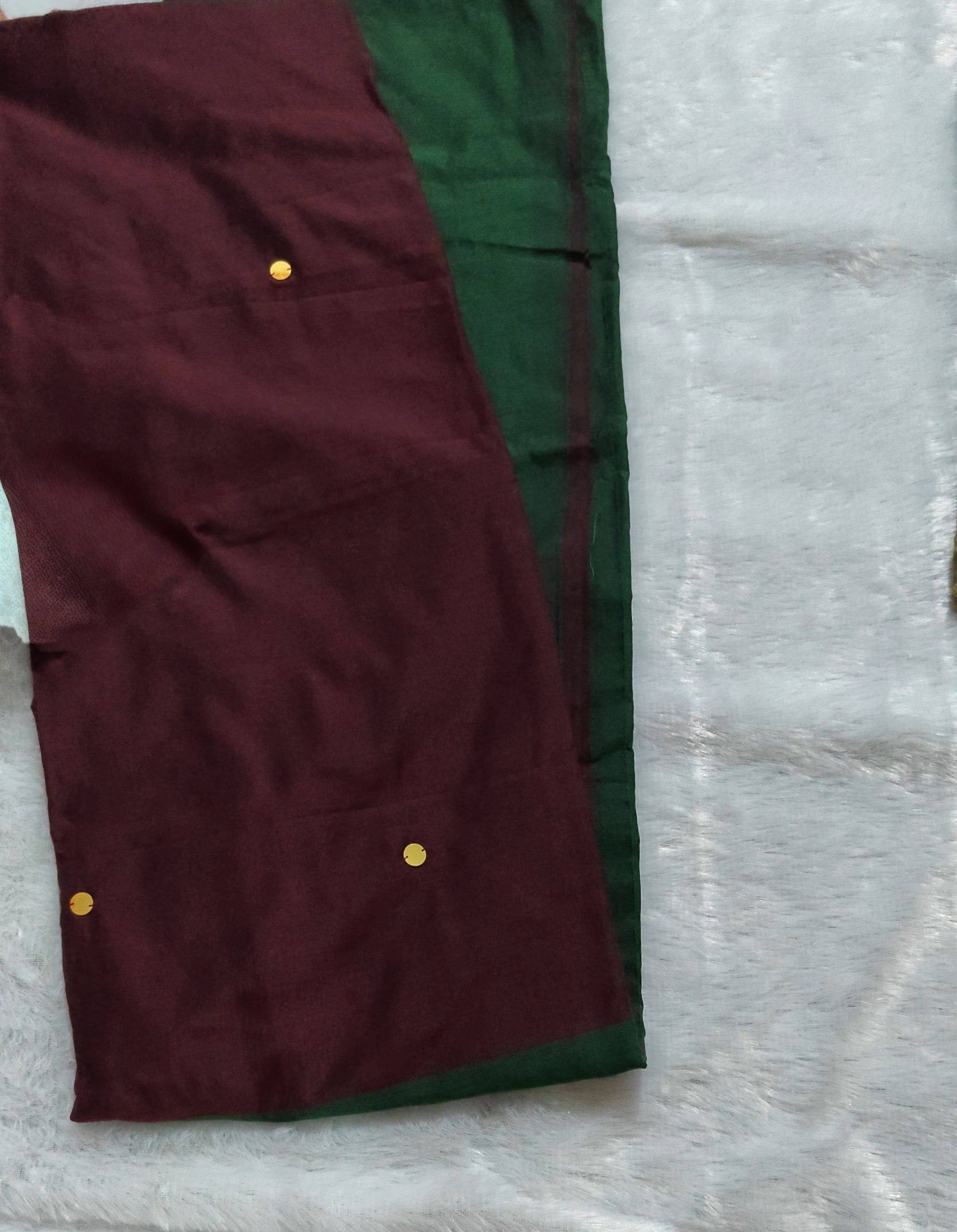 SV14                                     Khadi cotton dual colour gini work sarees