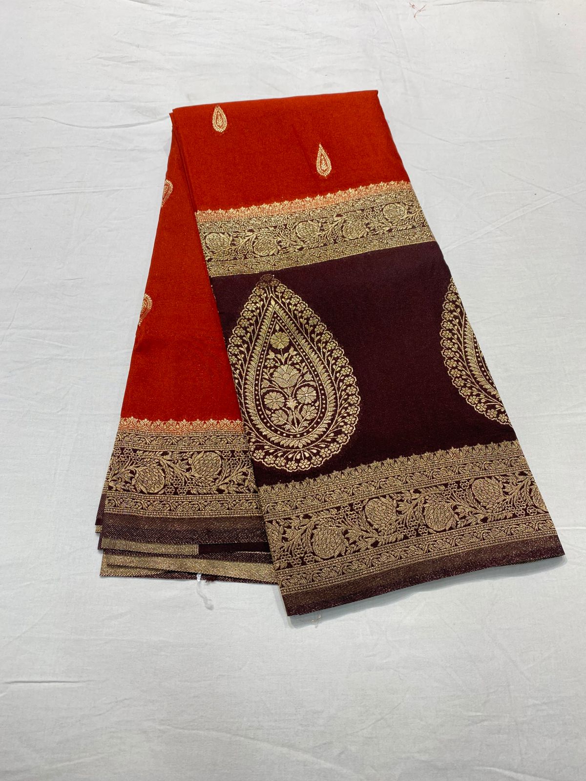 SV21                                      Pure Mysore crepe silk Sarees