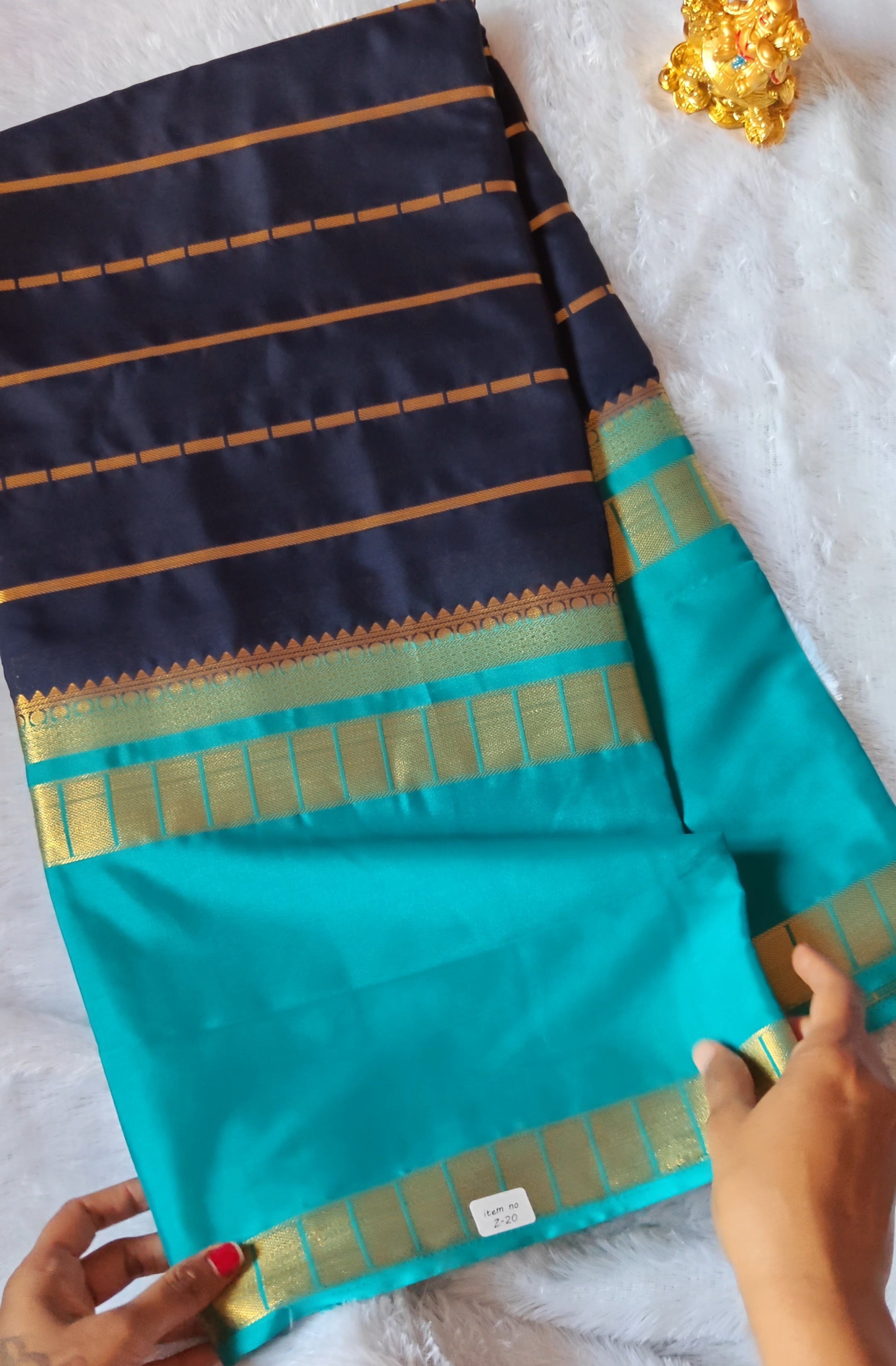 SV15                                     Semi Mysore crepe silk saree