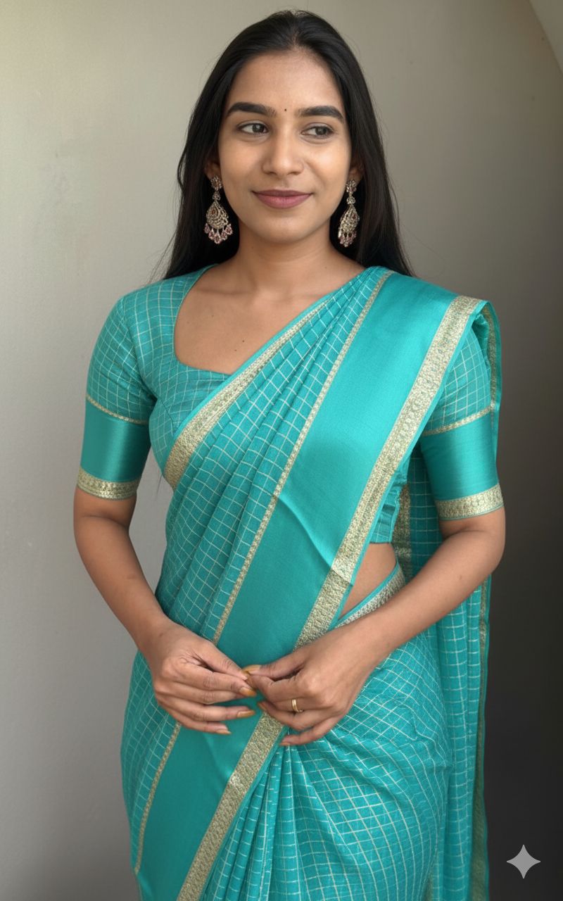 SV25   Viscose Georgette sarees with Gap border