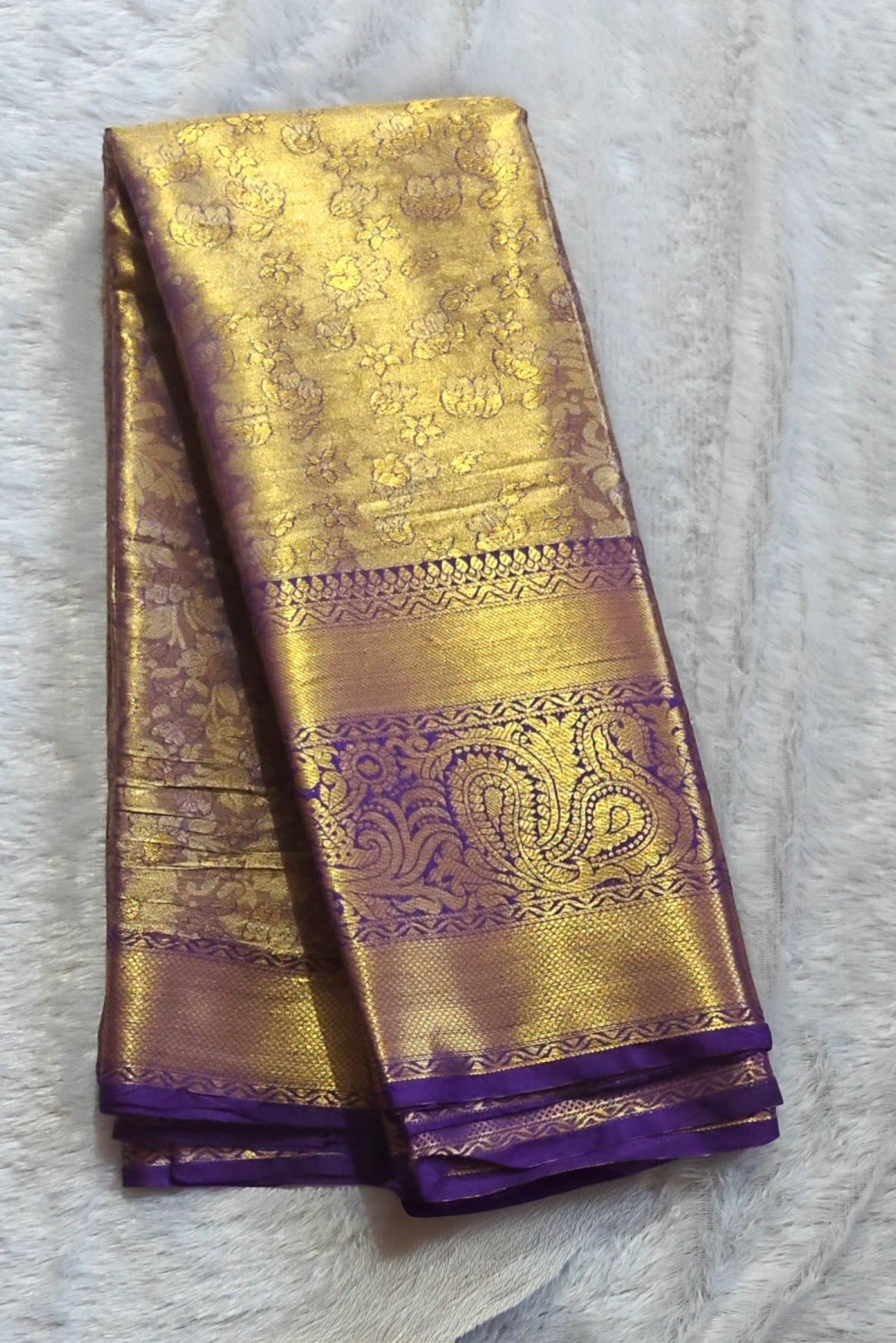 SV18      Semi Bridal Soft Tissue Silk Saree with Rich Zari Border & Pallu