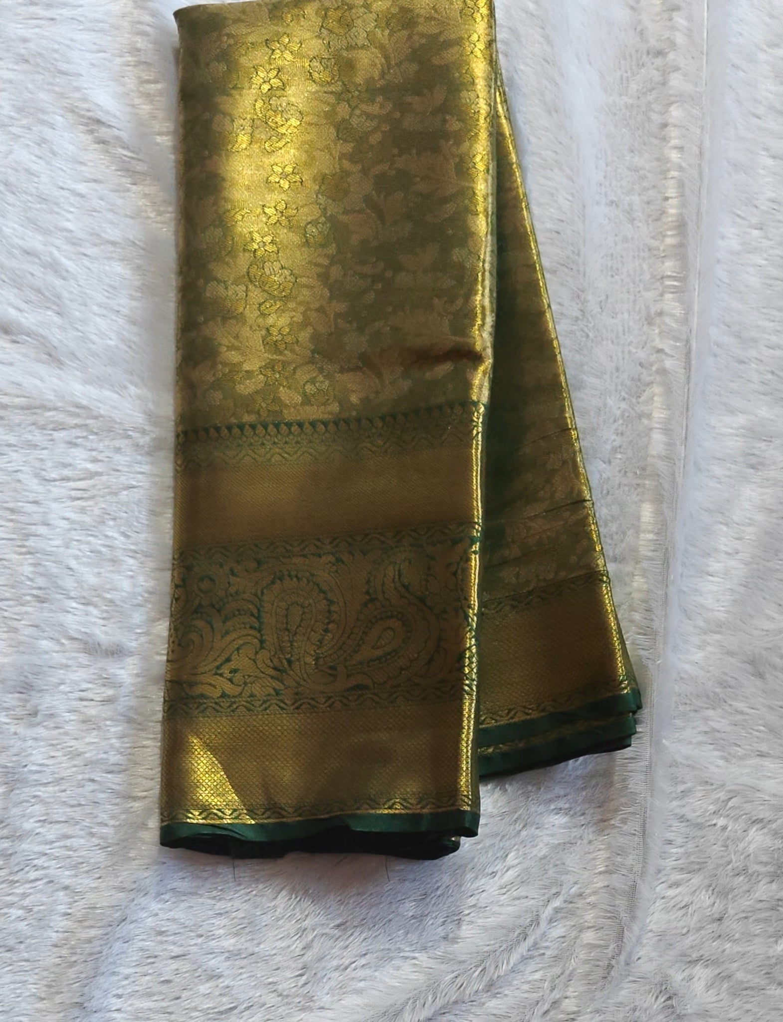 SV18      Semi Bridal Soft Tissue Silk Saree with Rich Zari Border & Pallu